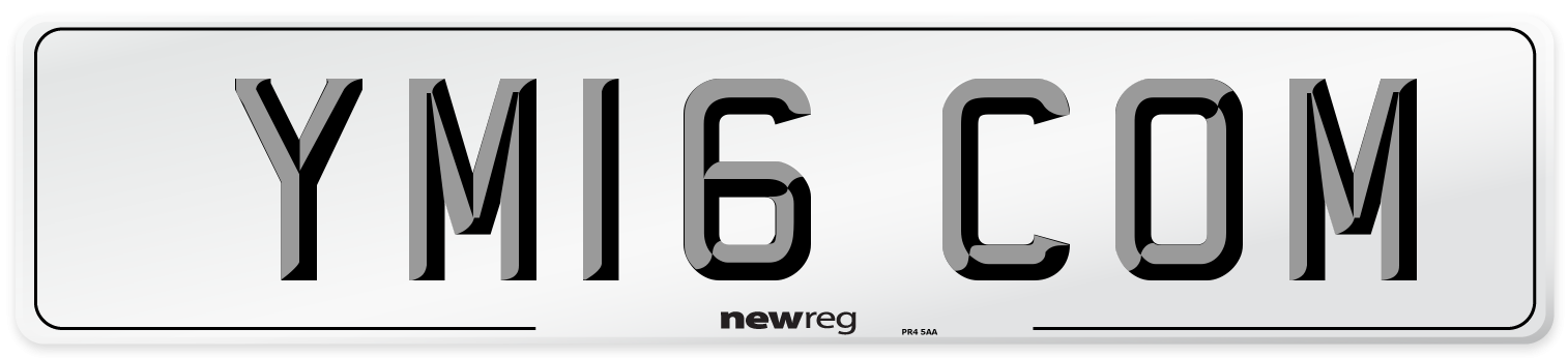YM16 COM Number Plate from New Reg